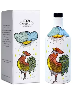 Orcio in Ceramica Il Gallo con Olio Extra Vergine di Oliva Monocultivar Coratina 500 ml